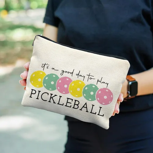 Miniatura 6 de Regalos de Pickleball para Mujeres RYYCDOI, Bolsa de Maquillaje de Pickleball Estuche Cosmético, Accesorios de Pickleball para Mujeres