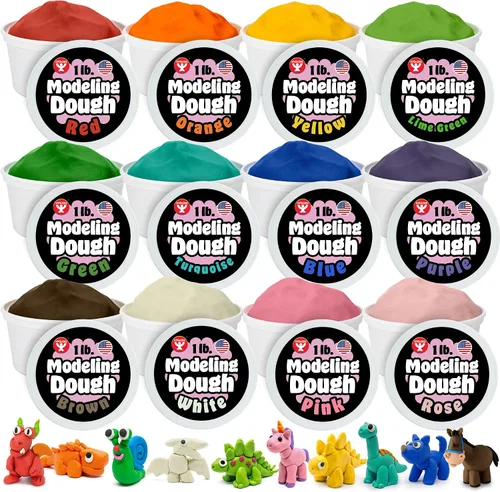 Hygloss Masa de Modelado para Jugar para Niños – Masa Sensorial Segura y No Tóxica para Artes y Manualidades – Tubo de 1 lb – Arcilla de Jugar para