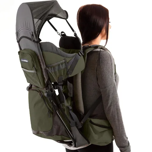 Mochila portabebés para senderismo - Cómodo sistema de mochila portabebés/para niños pequeños con almohadilla para cambiar pañales, bolsillo aislado