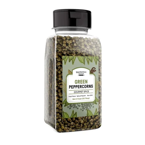 Unpretentious Granos de pimienta verde, sabor fresco y picante (6.4 onzas)