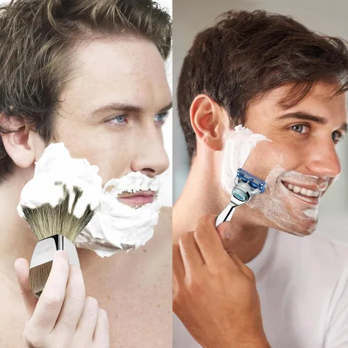 Miniatura 5 de GRUTTI Kit de afeitado para Gillette Fusion 5 - Tazón magnético, soporte y cepillo sintético, compatible con cuchillas de repuesto Fusion5