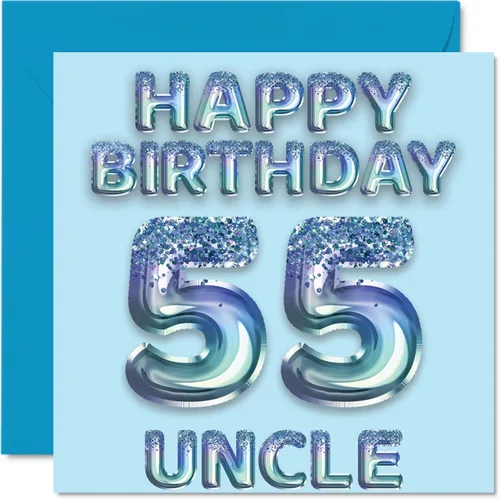 Miniatura 174 de Stuff4 Tarjeta de primer cumpleaños para niños, globo de fiesta con purpurina azul, tarjetas de feliz cumpleaños para niño de 1 año, nieto, hijo, 57
