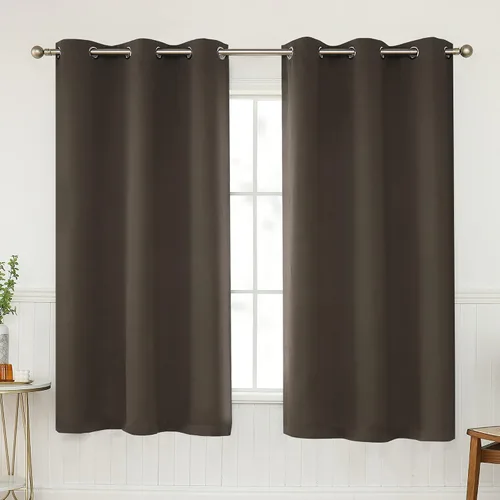 Miniatura 8 de KEQIAOSUOCAI Cortinas rosa bebé de 63 pulgadas para habitación de niñas - Con aislamiento térmico que oscurece la habitación, cortinas de ventana