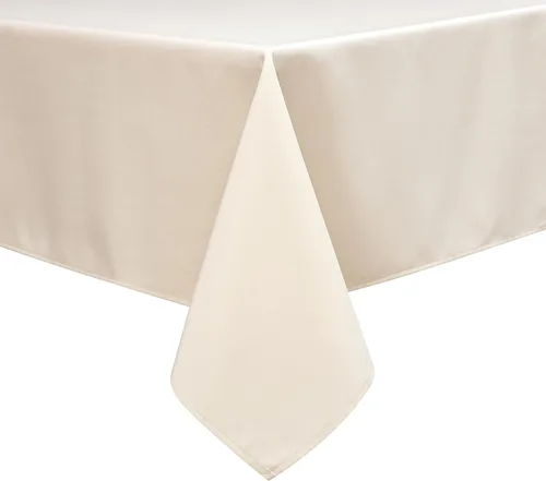 Miniatura 3 de Wewoch Mantel rectangular beige resistente al agua lavable de poliéster para comedor, cocina, fiestas, bodas y uso al aire libre, 52 x 70 pulgadas