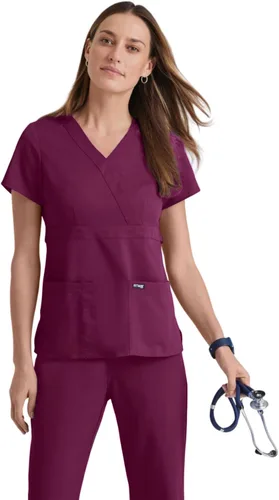 Miniatura 13 de Grey's Anatomy Signature - Camiseta de uniforme para mujer (talla grande, 3 bolsillos)
