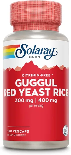 SOLARAY Extracto de goma de guggul y arroz de levadura roja | Apoyo a la función cardíaca saludable | Combo de medicina china antigua y medicina