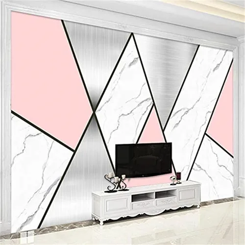 Miniatura 8 de Mural de pared grande geométrico dorado, salpicado de tinta negro y dorado salpicado con tinta, mural de vinilo autoadhesivo, decoración moderna