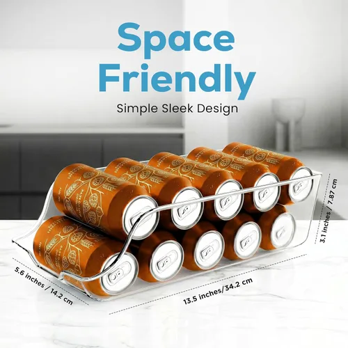 Miniatura 3 de Utopia Kitchen Organizador y dispensador de latas de soda para refrigerador/despensa, organizador de almacenamiento de latas duradero