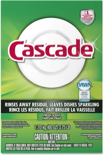 Cascade Detergente para lavavajillas – Polvo – 60 oz (3.75 libras) – 1/cada uno – Blanco