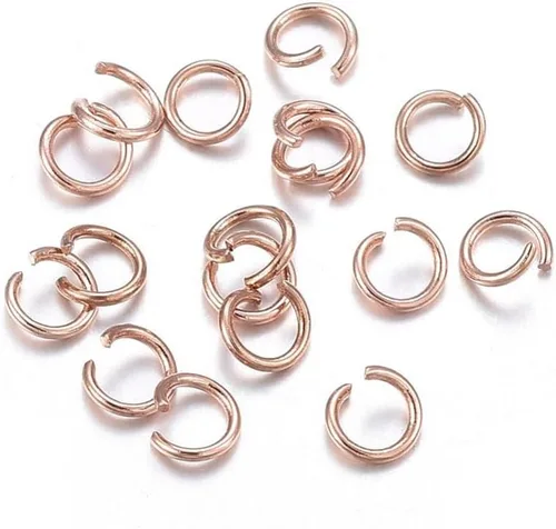 Miniatura 47 de HDSupplies 100 piezas - 4mm de argollas de acero inoxidable 304 de tono negro - Calibre 22 (espesor de 0.6mm)