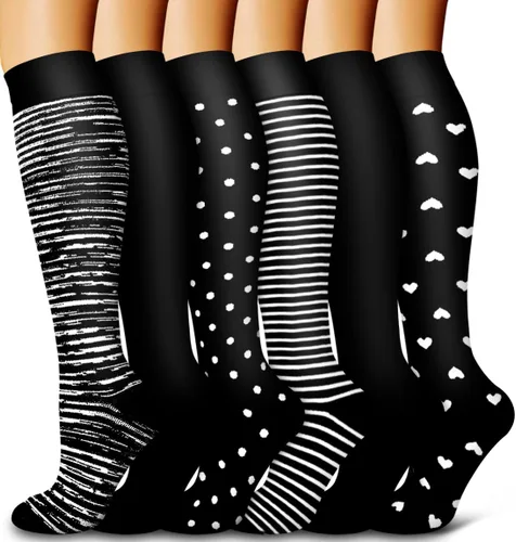 Miniatura 133 de 6 Pack Copper Compression Socks for Women and Men Circulation-Best Support for Medical, Running,Nursing,Athletic