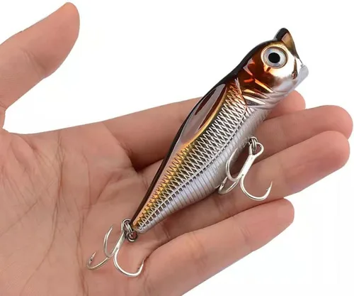 3 señuelos y cebos realistas para pesca de agua superior, cebos para pesca y cebos duros para trucha, lubina, salmón en agua salada y agua dulce