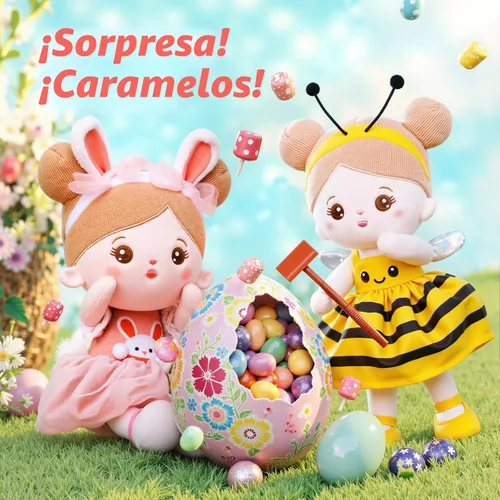 Miniatura 5 de OUOZZZ Juguetes suaves de muñeca de bebé de 12.6 pulgadas para regalos de niña de 1 año, regalos de Pascua, conejito de peluche para niños, juguetes
