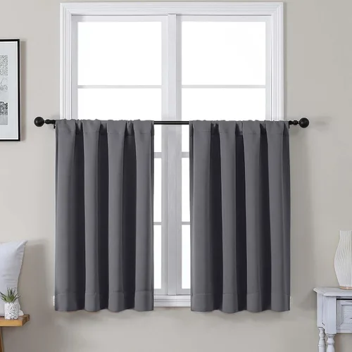 Miniatura 43 de Gwine Cortinas opacas para dormitorio, 54 pulgadas de largo, paneles de cortina de ventana con aislamiento térmico y reducción de ruido, cortinas