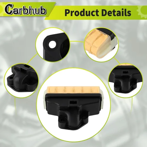 Miniatura 5 de Carbhub 1123-120-1651 Filtro de aire + Bujía + Filtro para línea de combustible y aceite para motosierra STIHL 023 025 MS210 MS230 MS250 con filtro