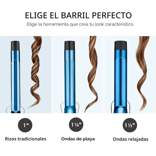 Miniatura 6 de BabylissPRO Nano Titanium Professional Curling Iron with Extended/Long Barrel Perfect for Longer Hair Azul