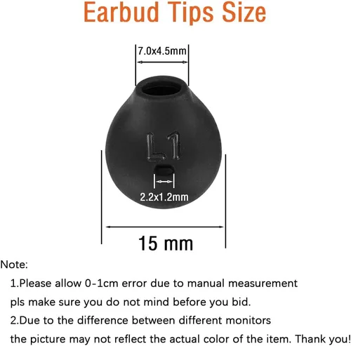 Miniatura 3 de 10 pares de fundas para auriculares de silicona de repuesto compatibles con Samsung Galaxy Note 5/Note 7/s7/s6/s6 Edge/Level U Bluetooth Negro