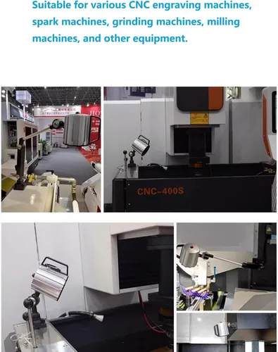 Miniatura 4 de Luces de trabajo LED de 24 V IP68 de aleación de aluminio ajustable para máquina de iluminación industrial para torno, fresadora CNC, máquina