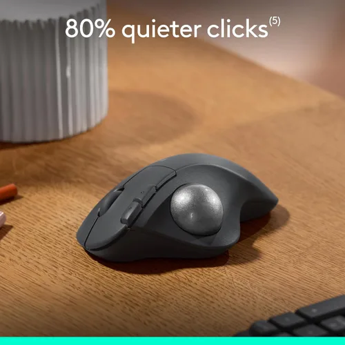 Miniatura 7 de Logitech Ergo M575S Ratón inalámbrico de Trackball, mouse ergonómico inalámbrico con Bluetooth y dongle cifrado, cómodo control de pulgar