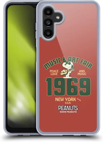 Miniatura 260 de Head Case Designs Funda de gel Woodstock 50th con licencia oficial de Peanuts Snoopy Guitar 1969 [protección de grado militar] compatible