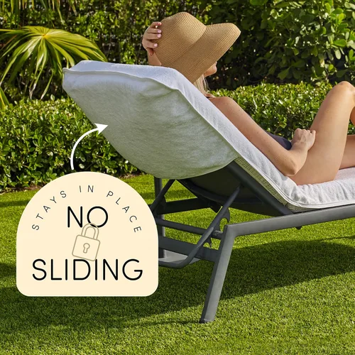 Miniatura 4 de Boca Terry - Funda de toalla para silla de salón, 100% algodón, para piscina o silla de playa, parte superior ajustada