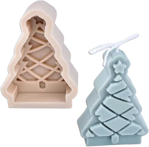Miniatura 3 de Tone Fun Moldes de silicona con forma de casa de Navidad para hacer velas, resina, velas de aromaterapia, jabón de cera hecho a mano, decoración