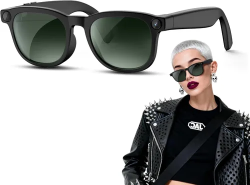 Últimas gafas inteligentes AI con cámara 4K – Grabación de video manos libres, audio de oído abierto y conexión inalámbrica para Vlog, conducción,