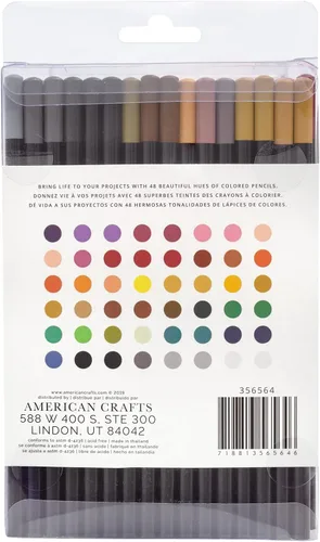 Miniatura 2 de American Crafts Juego de lápices de colores, 48 unidades, colores surtidos