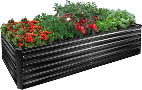 Miniatura 9 de Kit de Cama de Jardín Elevada, Macetero Galvanizado de 5x5x1 pies, Cajas de Jardín Elevado Altas para Exteriores, Camas de Jardín Elevado de Metal