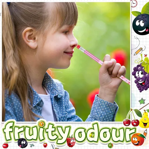 Miniatura 6 de Outus 120 lápices perfumados de grafito HB, lápices de colores para niños, lápices de madera con elementos de frutas para niños, recuerdos
