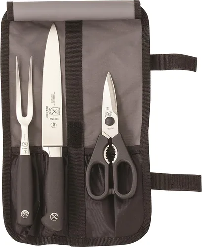 Miniatura 8 de Mercer Culinary Genesis Juego de 7 cuchillos de bistec forjados, acero/negro