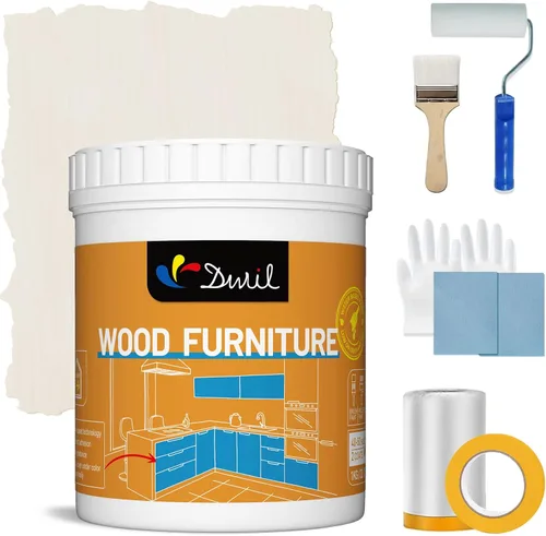 Miniatura 9 de DWIL Pintura acrílica para madera para muebles, semibrillante, adecuada para renovación de superficies de madera, no tóxica e inodora, ecológica