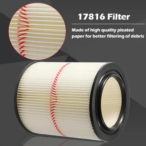 Miniatura 6 de 17816 Filtro para Craftsman Shop Vac 9-17816 Filtro de repuesto para aspiradora de 5 galones y más grandes, filtro de aire húmedo y seco 917816
