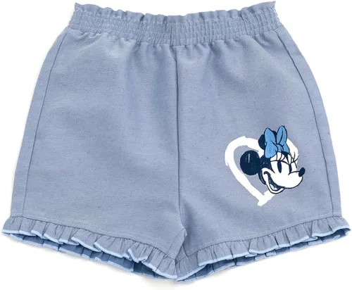 Miniatura 84 de Disney Minnie Mouse - Conjunto de camiseta floral arcoíris y pantalones cortos de cambray, tallas de bebé a niño grande (12 meses - 14-16)