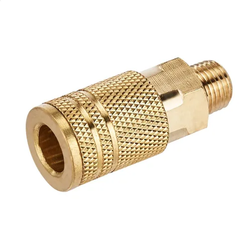 Miniatura 2 de Amazon Basics Kit de acoplador y enchufe de aire de latón de conexión rápida, accesorios NPT de 1/4 pulgadas, accesorios para compresor de aire, 14