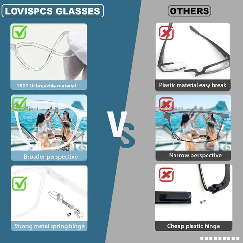 Miniatura 5 de Gafas de distancia de ojo de gato para mujer, anteojos de conducción cerca de la vista, vidrio transparente para miopía