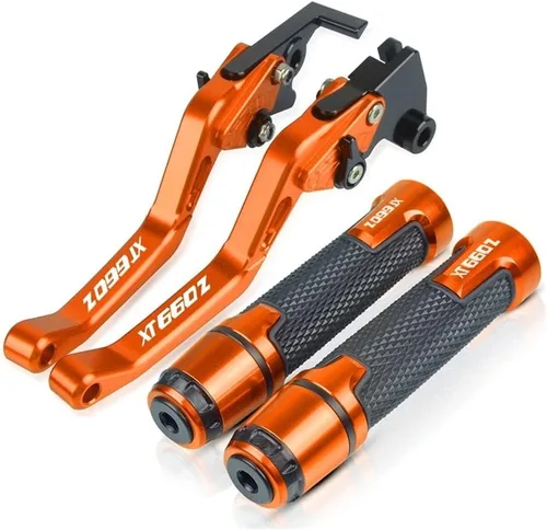 Miniatura 10 de DOUKI for Yam&ha XT660Z XT660 Z X R 2004-2017 2016 2015 2014 Motorcycle Handlebar Adjustable Brake Clutch Levers Grips Handle Lever (Color : Black)
