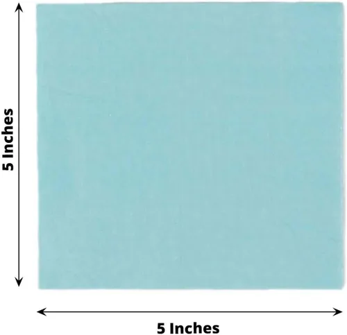 Miniatura 3 de Efavormart 50 Pack 5"x5" Servilletas azules de papel suaves de 2 capas, servilletas desechables para cóctel - 18 GSM