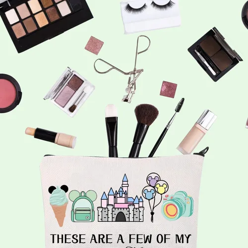 Miniatura 3 de FOTAP Regalo de viaje de vacaciones, bolsa de cosméticos para fanáticos de cuentos de hadas, bolsa de cosméticos para ratón, viaje familiar