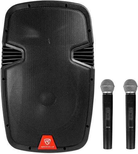 Miniatura 3 de RockvilIe RAM12BT Altavoz PA para DJ de 12 pulgadas, recargable, 600 W, 2 micrófonos, Bluetooth