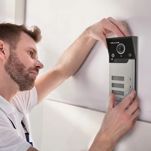 Miniatura 5 de Sistema de intercomunicador con vídeo con cable, timbre de puerta con vídeo de 7 pulgadas con visión nocturna IR, soporte de desbloqueo remoto