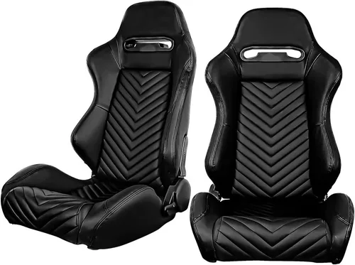 Miniatura 11 de FREEMOTOR802 Asientos universales de carreras, asientos deportivos reclinables con control deslizante de doble bloqueo ajustables, 1 par