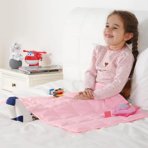 Miniatura 30 de Kivik Manta con peso de 3 libras, transpirable, pequeña y pesada, para dormir y relajarse, para cama, sofá, hogar, escuela, lavable a máquina