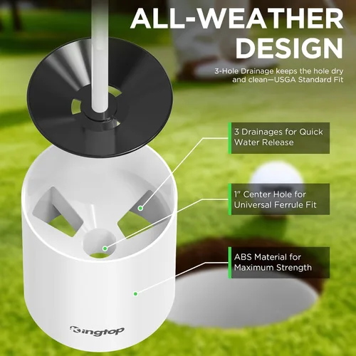 Miniatura 3 de KINGTOP - Copa de hoyo de golf – Cumple con las regulaciones PGA/USGA, accesorios de golf para práctica de putting green en el patio trasero, Copa