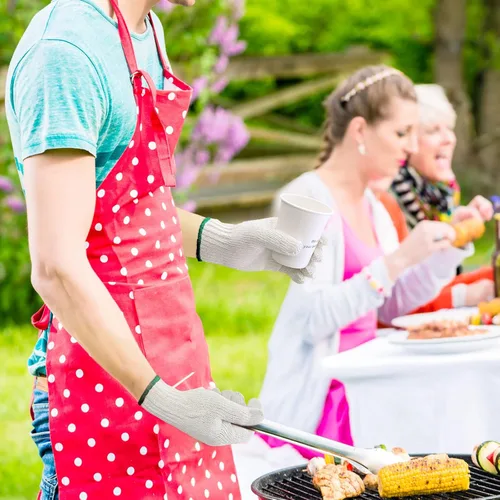 Miniatura 7 de GSAFEME 12 Pares de Guantes de Forro de Algodón para Barbacoa, Cocina, Parrilla, Manipulación de Alimentos - Guantes de Trabajo de Seguridad