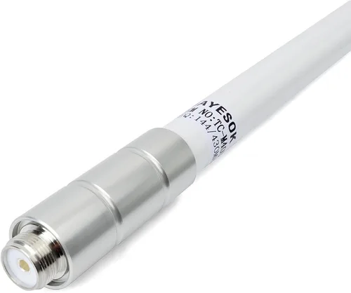 Miniatura 6 de Antena de radio móvil de fibra de vidrio UHF, antena base GMRS de 400-470 mhz, conector SO239 de 17 pulgadas para radioaficionado repetidor