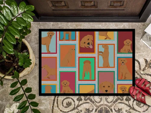 Miniatura 3 de Caroline's Treasures MLM1095MAT - Tapete con diseño de zorro rojo Labrador Retriever de 18 x 27 pulgadas, para interiores y exteriores