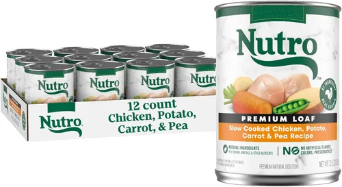 Miniatura 13 de Nutro Natural Choice - Alimento enlatado prémium para perros, comida húmeda para perros adultos, receta de carne de res, latas de 12.5 onzas