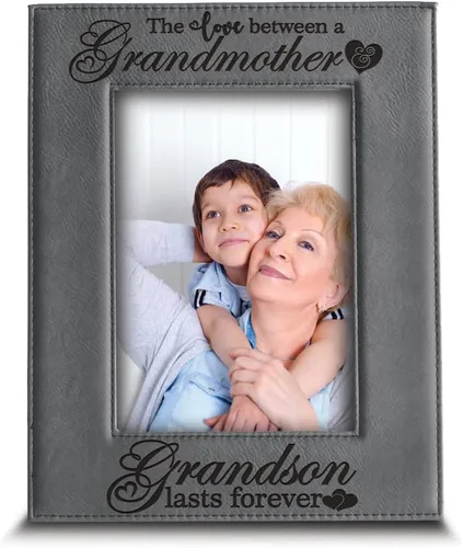 Miniatura 7 de BELLA BUSTA -El amor entre una abuela y una nieta, el nieto dura para siempre, marco de fotos de cuero sintético grabado para el día de la madre por