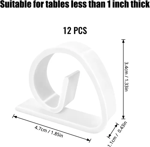 Miniatura 2 de Andiker 12 clips para mantel, soportes de plástico para mantel de picnic, abrazaderas ligeras para cubierta de mesa al aire libre, restaurante